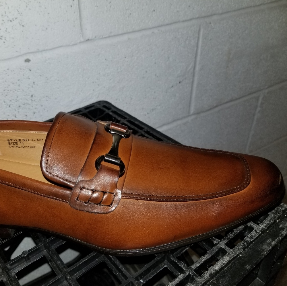 Vicent cavallo brown shoes 11m leather new in box